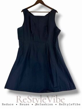 LANDS’ END Women’s Size 18 Dress Lined Mini Length Sleeveless Side Zipper